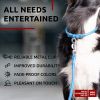 Blue Rolled Leather Dog Leash 6Ft x 0.4 in for Small Medium and Large Dogs Heavy Leash for Outdoor Walking Running Training