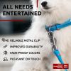 Blue Rolled Leather Dog Leash 6Ft x 0.3 in for Small Medium and Large Dogs Heavy Leash for Outdoor Walking Running Training